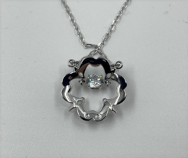Swarovski ketting met bewegende hanger
