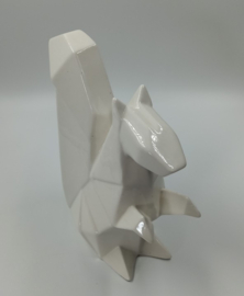 Porseleinen origami eekhoorn