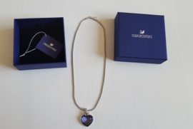 Luxe Swarovski ketting paarse kristal