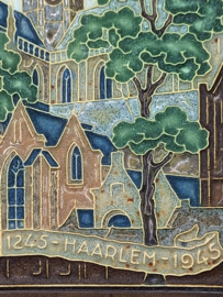 Cloisonné tegel 700 jaar Haarlem