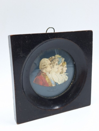 Miniatuurportret in houten lijst 1790