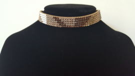 Swarovski lederen ketting (choker)