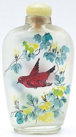 Snuff bottle vogel (met doosje)