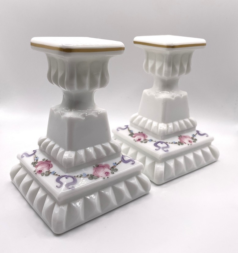 Set melkglas kandelaars