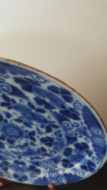 Delfts blauw pannenkoekbord - 18e eeuw