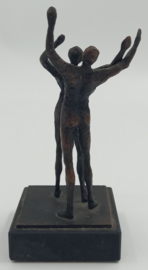 Bronzen abstract man en vrouw