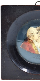 Miniatuurportret in houten lijst 1790
