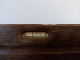 Houten waterpas met messing