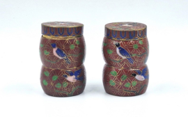 Set kleine cloisonné doosjes 