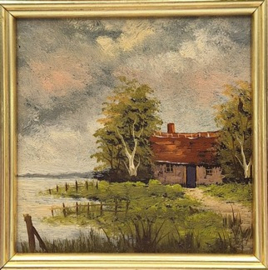 Hollands tafereel van boerderij