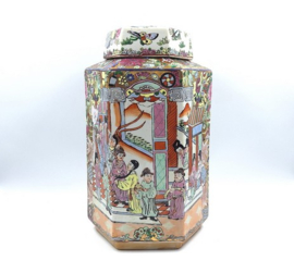 Kleurrijke Chinese dekselvaas