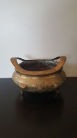Chinese messing wierookpot 19e eeuw