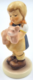 Hummel beeld 'Mein Glückssweinchen' / 'Pigtails'