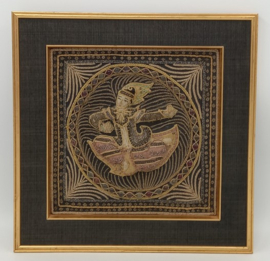 Textiel wanddecoratie van figuur