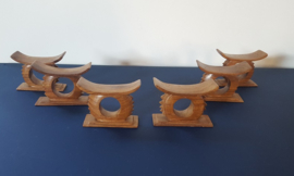 Houten servetringen 6 stuks