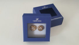 Swarovski goudkleurige oorstekers