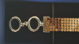 Swarovski armband met bruine kristallen