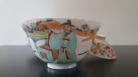 Kop en schotel Japans eierporselein