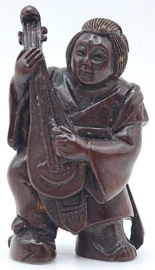 Netsuke van een muzikant