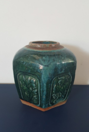 Chinese geglazuurde gemberpot - 14,5 cm