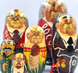7-delige matroesjka Russische leiders