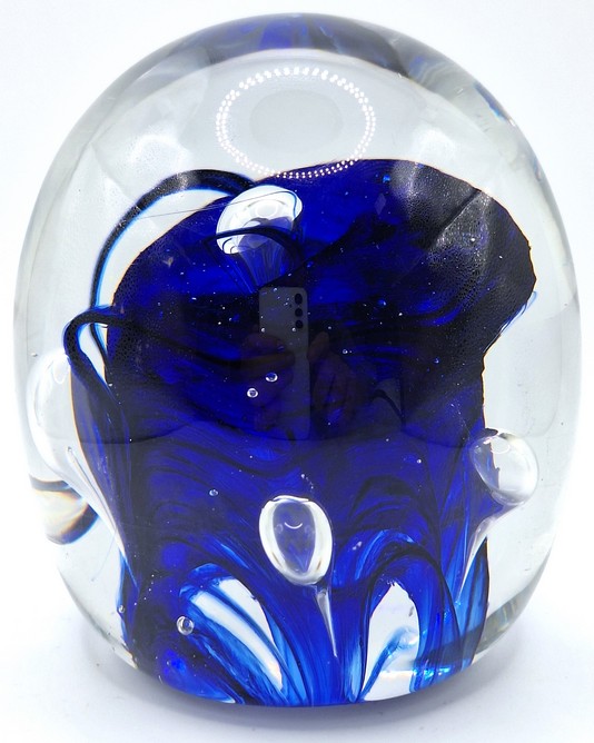Presse-papier kobalt blauw 