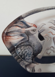 Kristallen sculptuur met hanen - Mats Jonasson