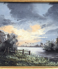 Olieverfschilderij W. Kroon