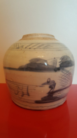 Chinese blauw/witte gemberpot
