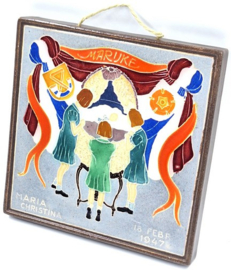 Cloisonné geboortetegeltje Marijke