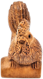 Netsuke van een haan op stok