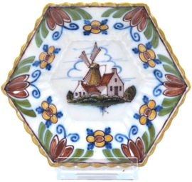 Zeshoekig Makkum sierbordje nummer ZZ51