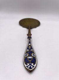 Russische serveerlepel met emaille