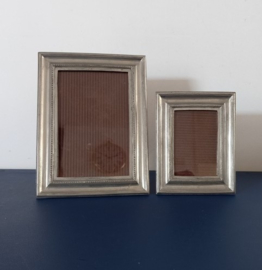 Set fotolijstjes van zilvertin