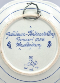 Delfts blauw jubileumbord Konijnenfokkersbond