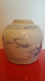 Chinese blauw/witte gemberpot