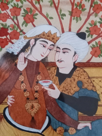Schilderij van een verliefd koppel
