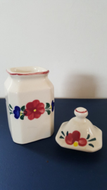 3 serviesonderdelen Brabants bont "Bouquet"