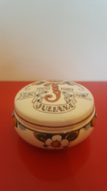 Aardewerk potje met deksel - 80 jaar Juliana