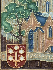 Cloisonné tegel 700 jaar Haarlem