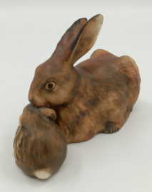 Goebel 'Brown Bunny Rabbit Mother & Baby'