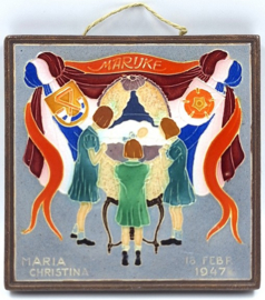 Cloisonné geboortetegeltje Marijke