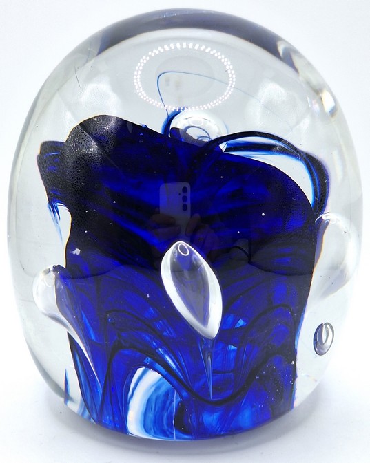 Presse-papier kobalt blauw 