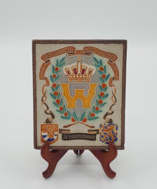 Cloisonné jubileumtegel Wilhelmina