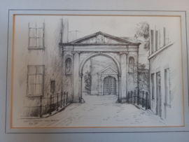 Litho van de Gasthuispoort in Den Bosch