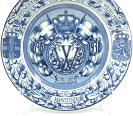 Wandbord jubileum Wilhelmina