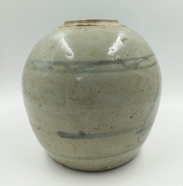 Chinese grijs/witte gemberpot