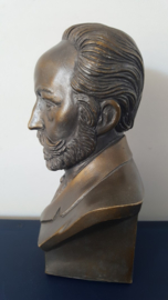 Gipsen gebronsde buste van Tsjaikovski