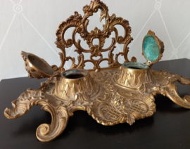 Messing inktstel in rococo stijl