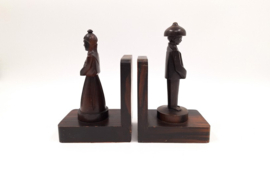 Set houten boekensteunen